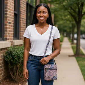 NEW Paisley Quilted Crossbody Bag